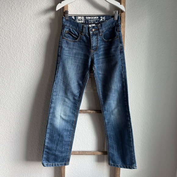 Quicksilver Straight Leg Medium Wash Jeans boys sz: 10 - Picture 1 of 8